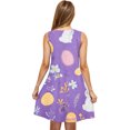 thumbnail image 3 of Women's Sleeveless Summer Dresses Floral Print Sundress Casual Beach Swing Dress Lightweight Tank Dress, 3 of 4