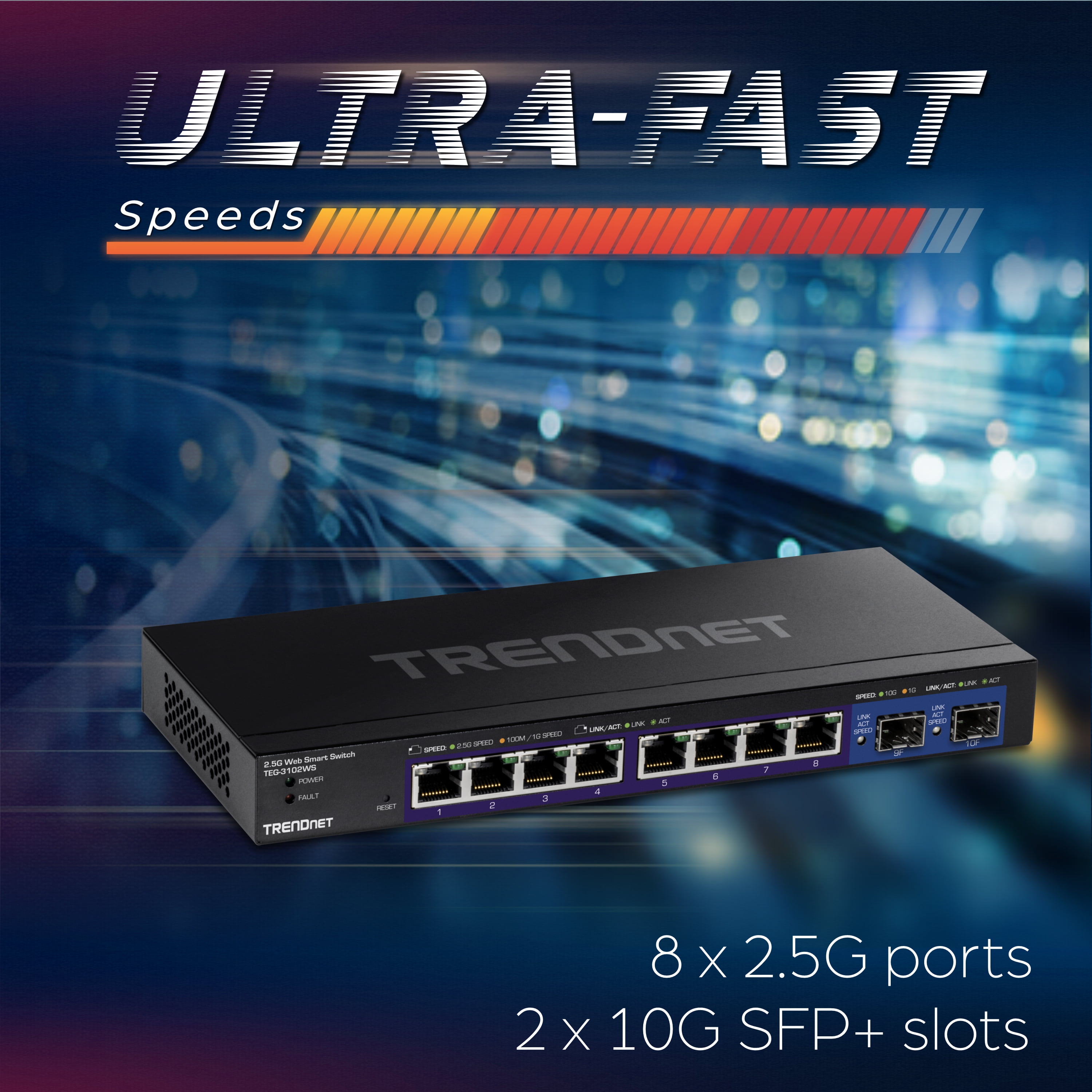 TRENDnet  TEG-3102WS, 10-Port Multi-Gig Web Smart Switch