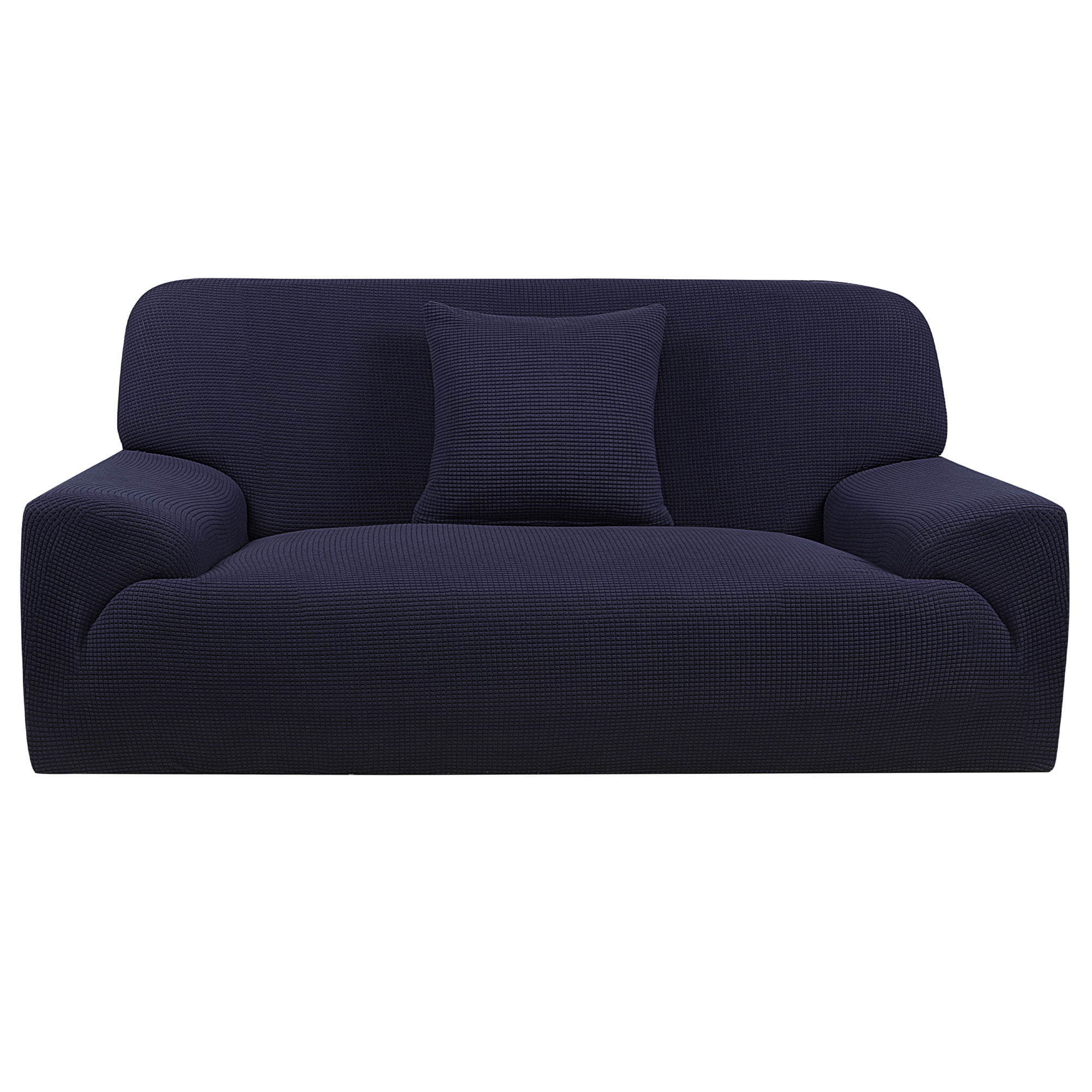 Jacquard Sofa Covers 1Piece 2 Seater Couch Cover Protector Navy Blue