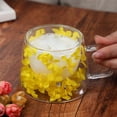 thumbnail image 4 of Double Wall Insulated Glass Mug with Real Preserved Flowers, Clear Coffee Cup with Handle for Hot & Cold Drinks, Elegant Tea Cup for Home Office Gift, 4 of 6