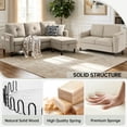 thumbnail image 5 of Pingliang Home Living Room Furniture Set,Sectional Sofa Couch with Storage Ottoman and Loveseat,3 Seater L-shaped Sofa and 2 Seater Couch for Home Apartment Studio Office, 5 of 8