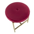 thumbnail image 6 of Chloe Contemporary Vanity Stool in Gold Metal and Blush Pink Velvet by LumiSource, 6 of 8