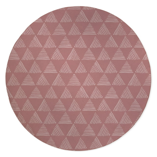 Triangular Prism Dusty Rose Area Rug by Kavka Designs