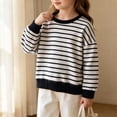 thumbnail image 4 of fatyb Sweatshirt for Toddler Cotton Striped Long Sleeve Boys Girls Crewneck Tops Kids Fashion Clothes, 4 of 6
