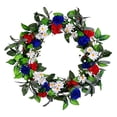 thumbnail image 2 of Vickerman 22" Red White Blue Floral Wreath, 2 of 4