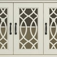 thumbnail image 5 of Galano Raccon 3-Door Wide Sideboard, Ivory with Knotty Oak Finish, Adjustable Shelves, 5 of 13