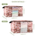 thumbnail image 2 of Foldable Clothes Storage Bags Clothes Organizer Bin with Clear Windows for Clothes Bedding Pale Pink Rose Sea, 2 of 6