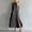 Gray, variant on Ygbgbb Women's Summer Cotton Linen Decorative Button Sleeveless Dress Casual Loose Fit Side Slit Long Maxi Summer Sundress Gray M