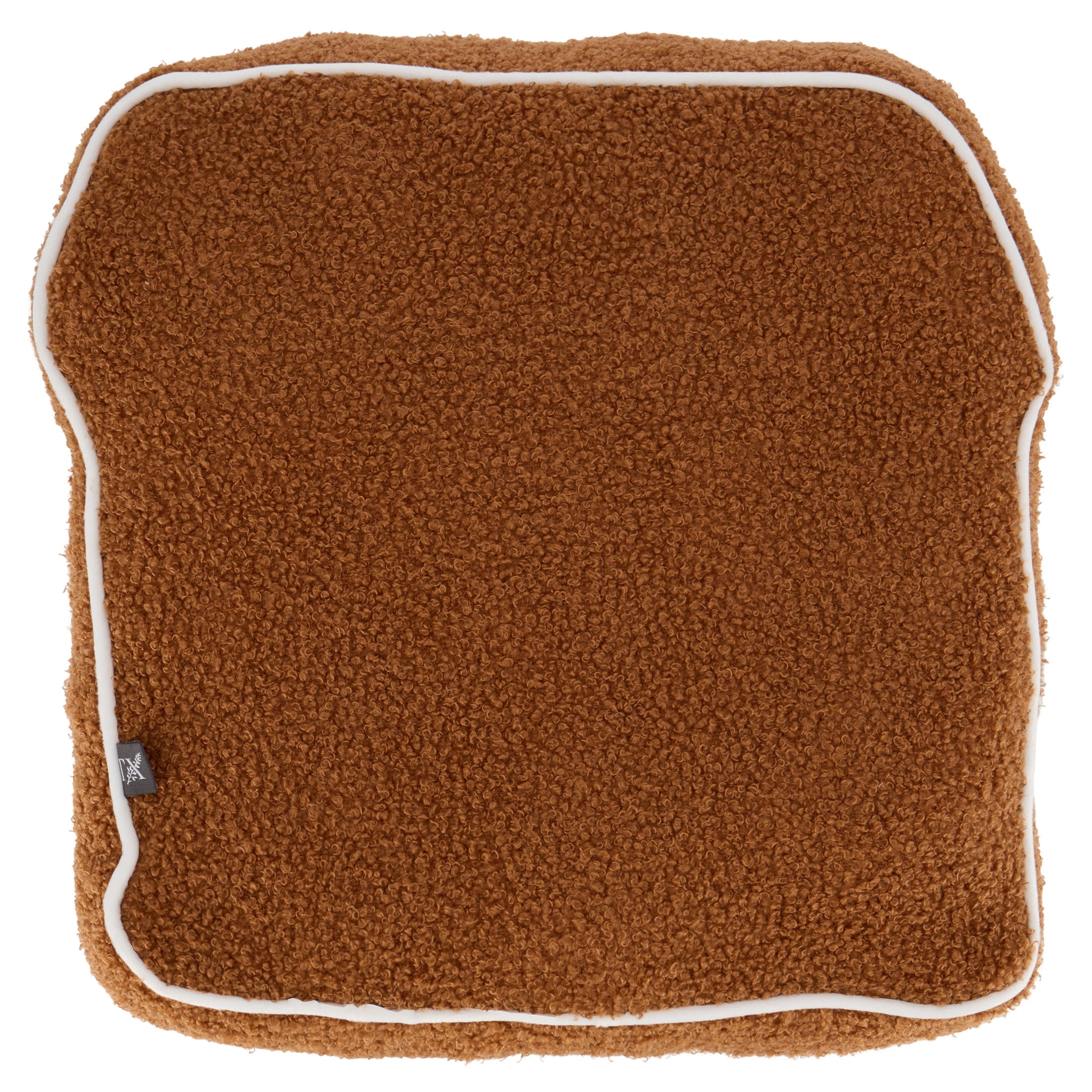My Texas House Gingerbread House Decorative Christmas Pillow, Brown and White, 15" x 14"