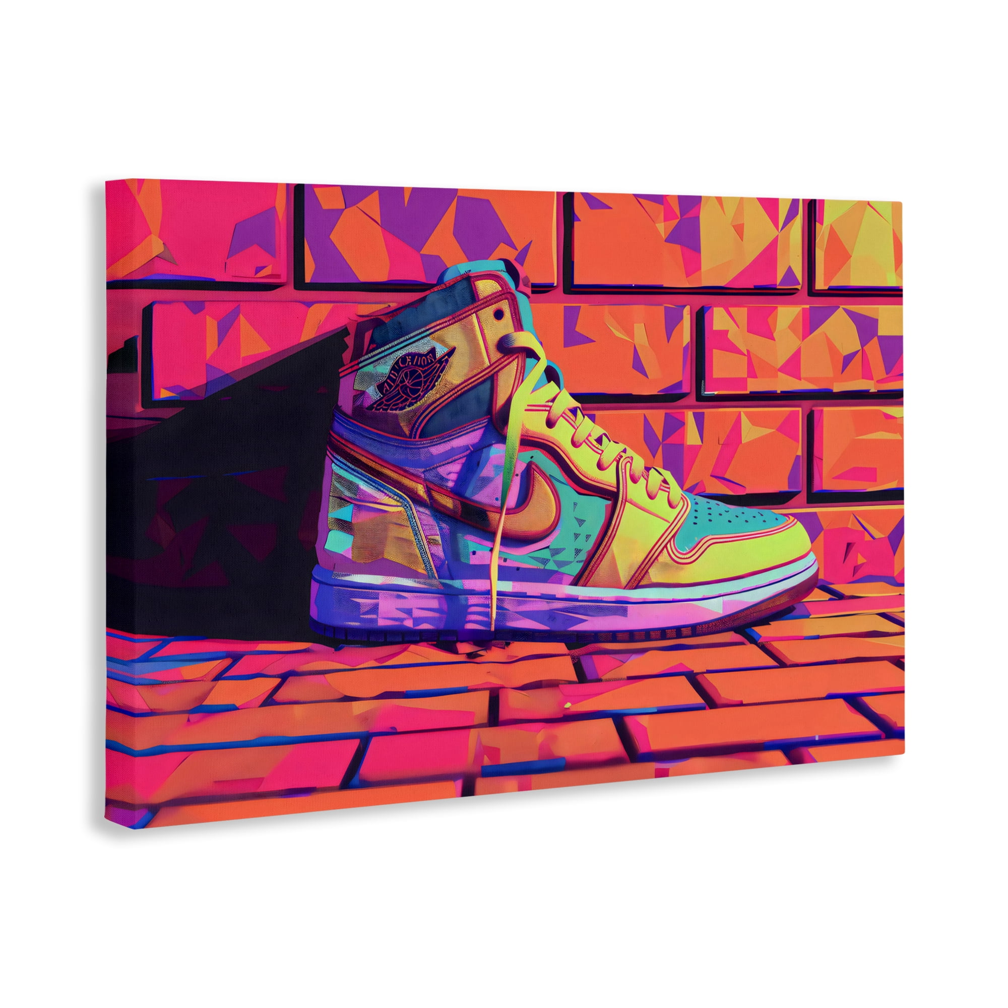 Stupell Industries Sneaker with Vibrant Geometric Hues Canvas Wall Art, design by Creative Studio