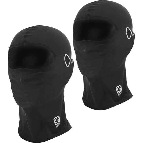 shiyou-Balaclavas Face Mask 2Pcs with Glasses Holes for Men Women, Shiesty Masks, Summer Cooling Neck Gaiter Ice Silk UV Protection Lightweight for Motorcycle Cycling Ski Work, Black, Standard size