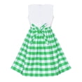 thumbnail image 2 of Robe Fille Verte Tartan à Carreaux Robe d'Été Retour École 9-10 Ans, 2 of 6