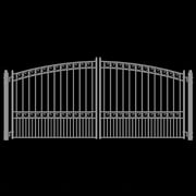 Aleko Steel Dual Swing Driveway Gate - PARIS Style - 16 x 6 ft - White