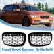 thumbnail image 2 of Parrilla del parachoques delantero superior No.51137262117 de Unique Bargains para BMW Serie 1 11-14, tono plateado cromado a la mitad, 1 par, 2 of 7