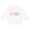 thumbnail image 2 of Inktastic Pink Paris Eiffel Tower with Flowers Toddler Sweatshirt, 2 of 4