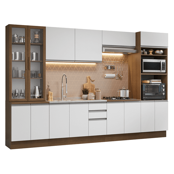 Cocina Integral Completa Armario de Vidrio Madesa Glamy MB 1