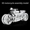 thumbnail image 2 of Modelo, decoración de escritorio, rompecabezas, motocicleta, metal, montaje DIY, juguete rompecabezas 3D, 2 of 8