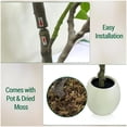 thumbnail image 4 of 6-foot artificial jasmine tree con blanca pot realistic faux tree para indoor y outdoor use grande artificial plant con flowers para home garden wedding y party decor, 4 of 7