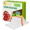 thumbnail image 1 of 60PCS Vacuum Sealing Bags, Reusable Vacuum Sealer Bags for Food, BPA-Free Vacuum Zipper Bags, Sous Vide Bags for Food Storage (S, M, L, XL), 1 of 8