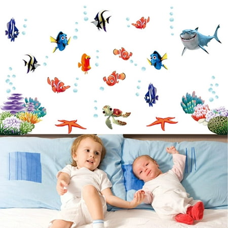 Underwater World Various Fish Ocean DIY Wall Stickers Wallpaper Art Decor Mural Room