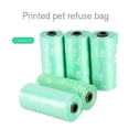 thumbnail image 2 of Pet Poop Bags Printed Dog Cat Waste Bags Environment Friendly Garbage Bags for Poop Removal Disposal 5 Rolls Green, 2 of 5