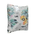 thumbnail image 2 of Bingfone The World Map with Cartoon Animals Linen Throw Pillow Covers Cushion Case Pocket Button Vintage Farmhouse Pillowcase for Sofa Couch Bed (without pillow core) 18"x18", 2 of 9