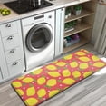 thumbnail image 3 of Yellow Lemon Fruit Dots Red Pattern Kitchen Rug Mat,Kitchen Runner Rugs Non Skid Washable,Decorative Kitchen Floor Mats for Kitchen,Sink,Laundry,17"x47.2", 3 of 7