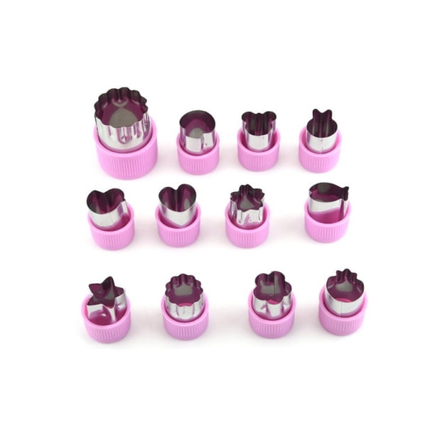 Advancent Molde para cortar de 12 piezas, accesorios para hornear en la cocina, molde de émbolo para alimentos con forma de fruta, troquel para hacer Herramientas y accesorios para hornear Violeta Advancent HA065410-02