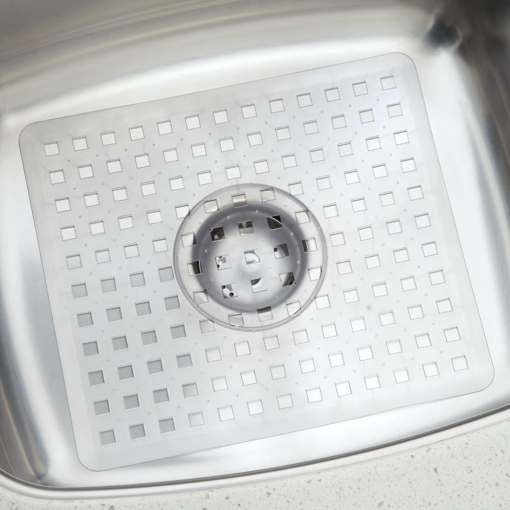 InterDesign Euro Kitchen Sink Protector Mat, Clear