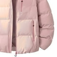 thumbnail image 3 of Mrmaere Men's Puffer Jacket Full-Zip Contrast Zipper Quilted Warm Outerwear for Daily & Cold-Weather Pink XXXL, 3 of 4
