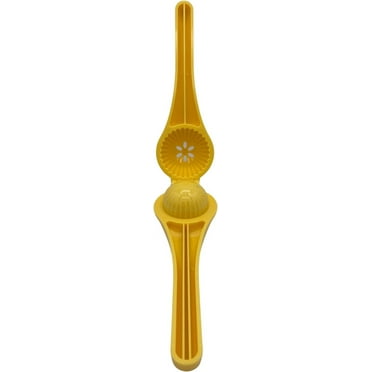 Manual Juicer Citrus Lemon Squeezer, Fruit Juicer Lime Press Metal, Professional Hand Juicer Kitchen Tool, 7.875x2.5x1.875 in. (Yellow)