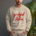 thumbnail image 4 of Men's 330g 100% Cotton Youngest Sisten Pattern Dropped Shoulder Crew Neck Sweatshirt, 4 of 15