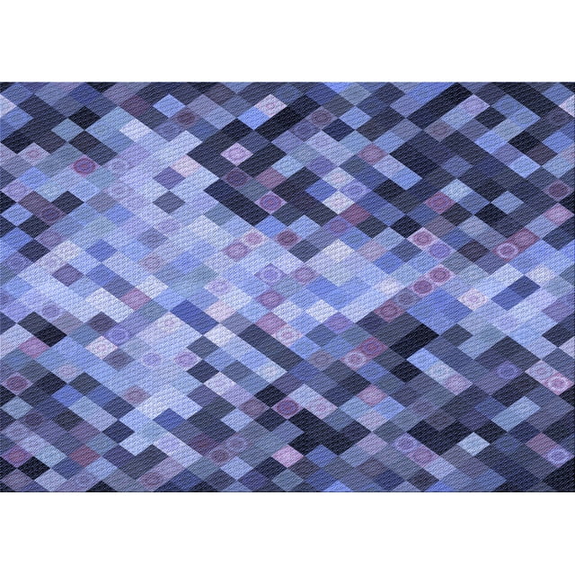 Ahgly Company Tapis d'Intérieur Lavables en Machine, Rectangle de Transition Bleu Ciel, 2' x 4'