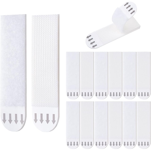 Heavy Duty Double Sided Adhesive Strips, Damage Free Water-Resistant Hanging Strips For Indoor Hooks, Smooth Surface Application
