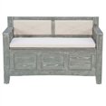 thumbnail image 4 of Linon Banc de Rangement en Bois Carlton Gris Vieilli, 4 of 17