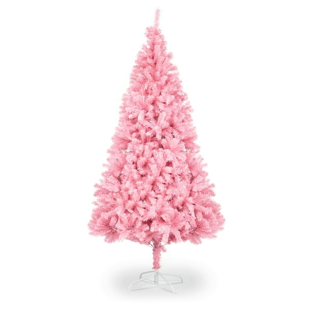 OverPatio 6ft Pink Full Christmas Tree with 1600 Branch Tips
