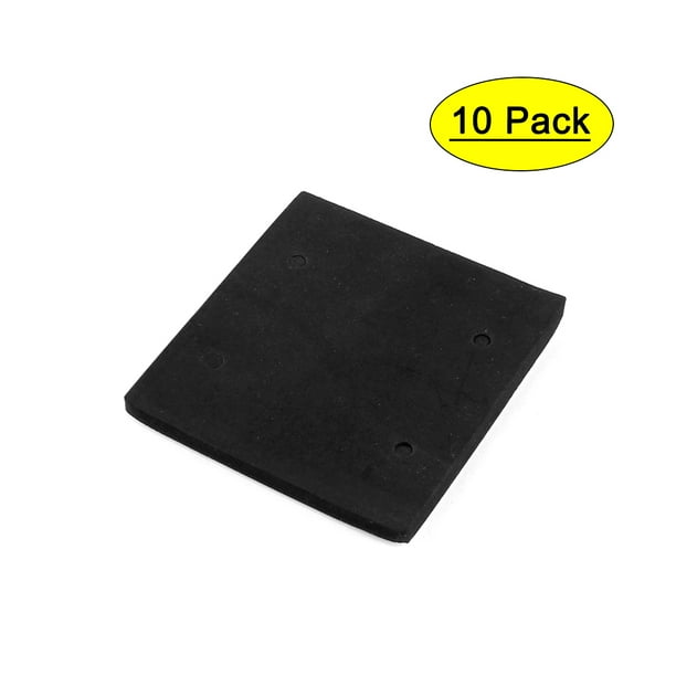 Foam Rectangle Self Adhesive Replacement Sander Back Pad Mat Black 10