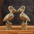 thumbnail image 5 of Brass Statues Figurines Retro Pelicans Statue Figurines Sculptures Tabletop Centerpieces Home Decors Collectibles, 5 of 7