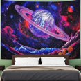 thumbnail image 4 of KAIYANG Tapiz de galaxia, tapiz de planeta psicodélico, tapiz de pared de montaña psicodélica, tapiz espacial, tapices de cielo estrellado, tapiz de árbol forestal para colgar en la pared, 4 of 5