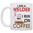 thumbnail image 2 of ThisWear Coffee Lovers Gift I am a Welder I Run on Coffee Dad Gift Grandpa 11 ounce Coffee Mug, 2 of 4