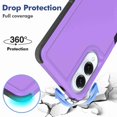 thumbnail image 3 of Dteck Phone Case for Samsung Galaxy S25 Edge, Shockproof Rugged PC Hard Shell Protection TPU Soft Shell Cushioning for Samsung Galaxy S25 Edge 5G Non-Slip Double Layer Protection Cover, Purple, 3 of 4