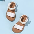 thumbnail image 7 of kpoplk Girls Strap Sandals Open Toe Outdoor Flats with Hook and Loop Kid Summer Shoes for Girls(White,13), 7 of 7