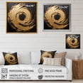 thumbnail image 4 of Designart "Gilded Ebony Abstract Spirals Mosaic collage" Abstract Framed Wall Art Decor - Modern Gold Abstract Collages Entryway Framed Wall Art Print, 4 of 6