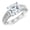platinum, variant on Platinum 3 Carat LAB GROWN IGI CERTIFIED DIAMOND Antique/Vintage Style Channel Set Round Princess Cut Diamond Engagement Ring with Milgrain (I-J Color SI1-SI2 Clarity 2.5 Ct Center)
