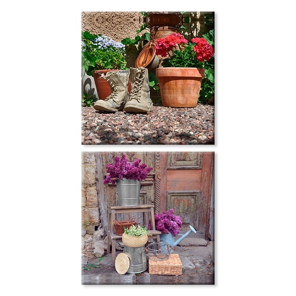 Cuadros Decorativos Joss Design Macetas en el Piso Set 2 piezas 40 x 40