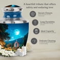 thumbnail image 7 of MUKTIVE Cross Urns for Human Ashes Adult Female - Moon Large Urn for Ashes for Women - 10 Inch Blue Cremation Urns for Father - Mom Urn for Funeral, 7 of 7