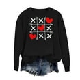 thumbnail image 4 of Lcziwo Heart Sweatshirts for Women Cute Love Graphic Casual Shirts Long Sleeve Crewneck Pullover Trendy Clothes Black,M, 4 of 6