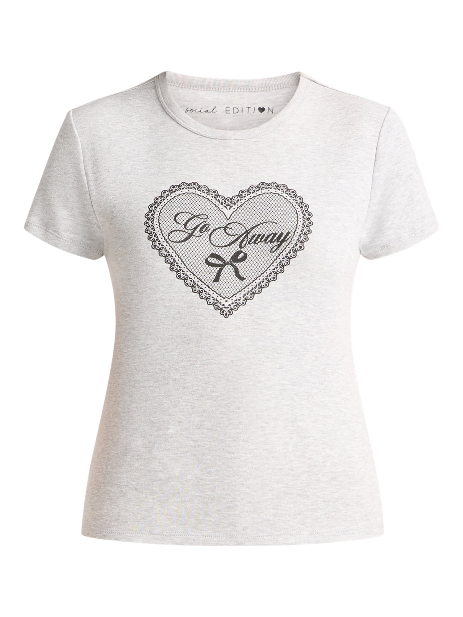 Cactus and Pearl Women's Go Away Graphic Tee with Short Sleeves, Sizes XXS-XXL