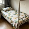 thumbnail image 2 of FEOLGEHLY Small/Twin/Full/Queen/King Sheets 91x47in Microfiber Flat Bed Sheets Only Floral Print Washable Bed Sofa Cover Wrinkle Free Deep Pocket Sheets All Inclusive Breathable Cooling Bed Sheets(S), 2 of 9