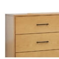 thumbnail image 3 of Benjara Larie Wide Dresser Chest with 6 Drawers, Bar Handles, Light Oak Brown, 3 of 6
